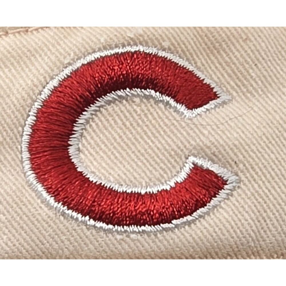 Genuine Chicago Cubs Pink Visor 47 Brand MLB Red C Logo Hook And Loop Strap - Picture 2 of 10